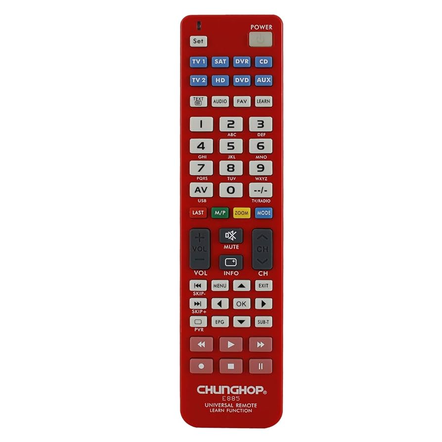 Amazon | CHUNGHOP 8イン1 ユニバーサルリモコン TV CBL SAT VCR